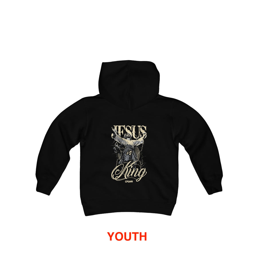 Youth Jesus is King Hooded Sweatshirt
