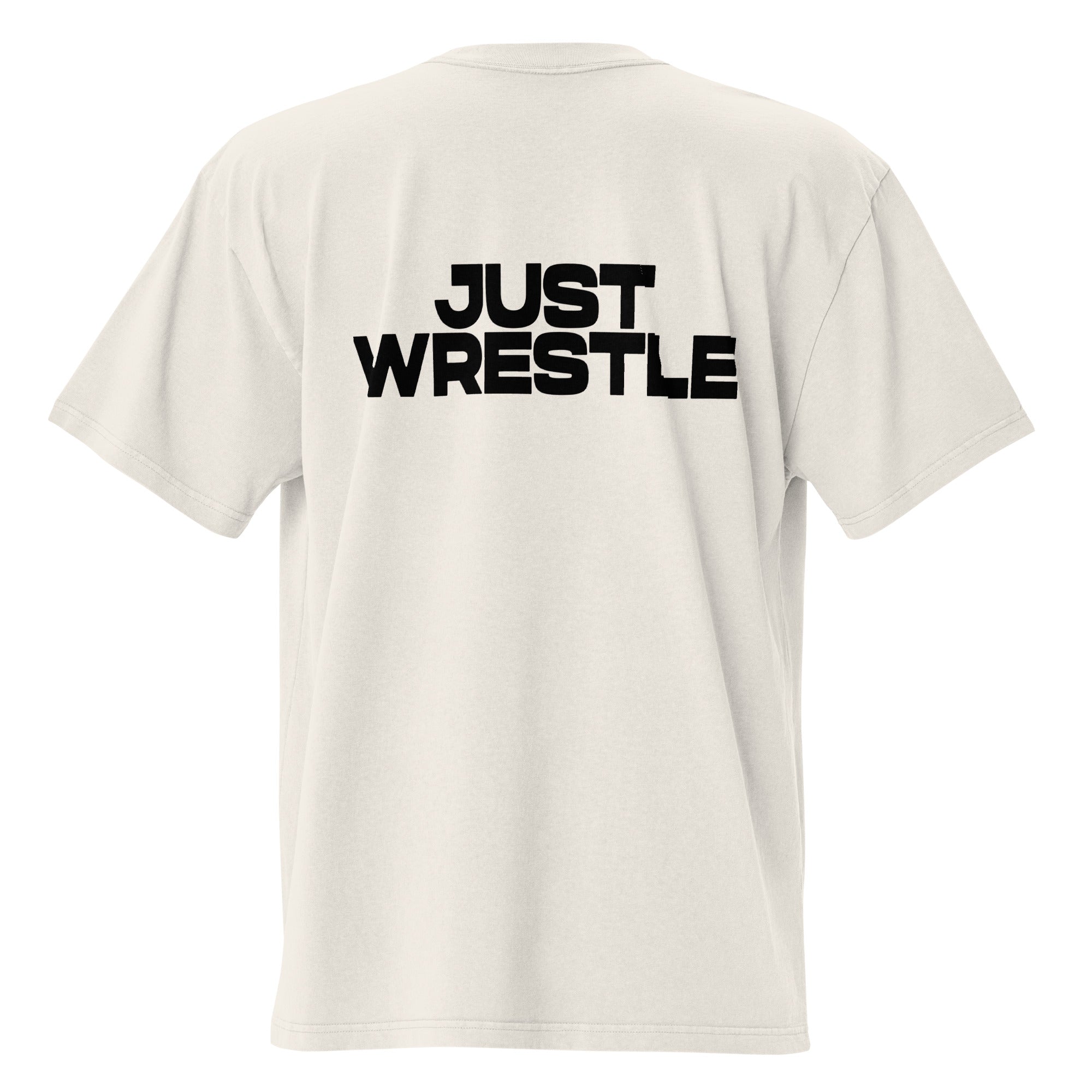 "JUST WRESTLE" OVERSIZED TEE - BONE
